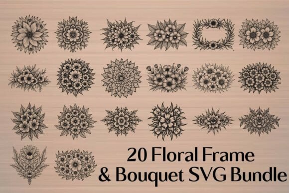 Download Floral Frame &amp; Bouquet SVG Bundle - Premium Resources