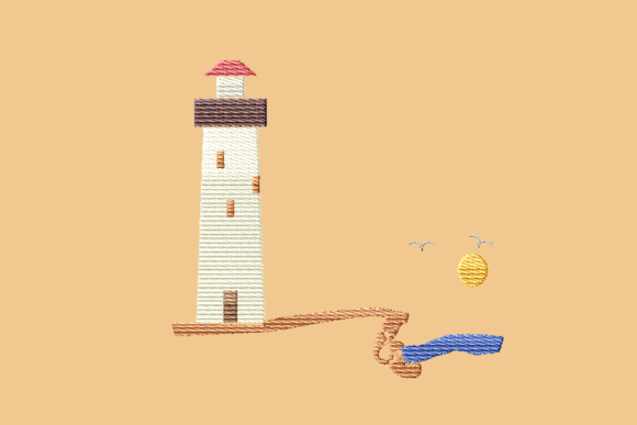 Download Lighthouse Sea Side Embroidery - Sea side Collection