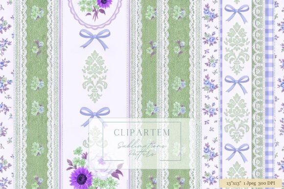 Download Shabby Chic Floral Lace Stripe Pattern - Chic floral Collection