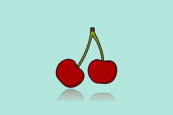 Download Two Juicy Red Cherries Vector Design. - Red cherries Collection