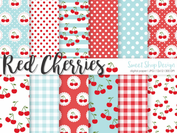 Download Digital Paper Red Cherries - Red cherries Collection