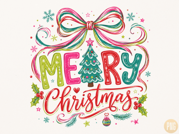 Download Merry Christmas Coquette Bow PNG - Merry Collection